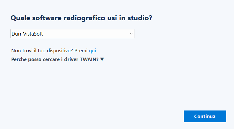 Selezione software radiografico
