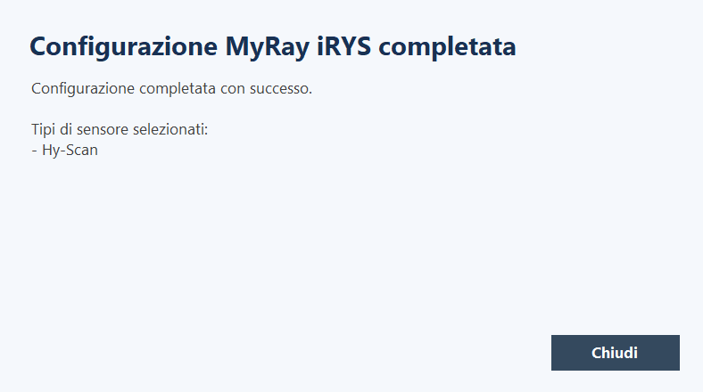 Configurazione MyRay completata