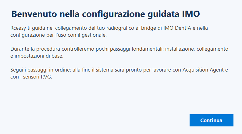 Schermata di benvenuto Rceasy